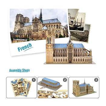 Amazon.co.jp: ノートルダム大聖堂 パリ フランス 3Dパズルの